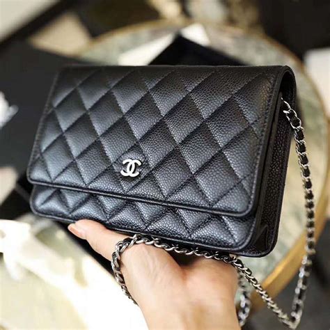 lambskin wallet on chain chanel|Chanel wallet on chain classic.